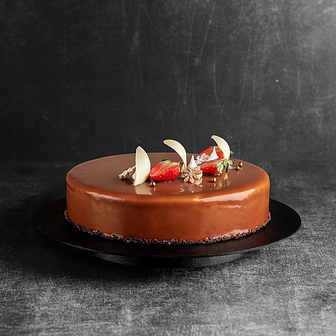 Zwetschken Karamellmoussetorte